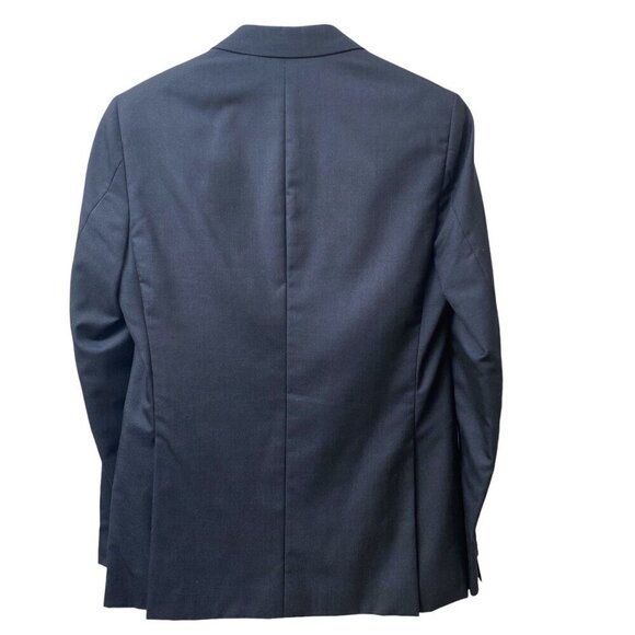 INDOCHINE Mens Blazer Navy Blue Sz 36 Approx. Wool Silk Blend All Season Bespoke - Picture 3 of 12